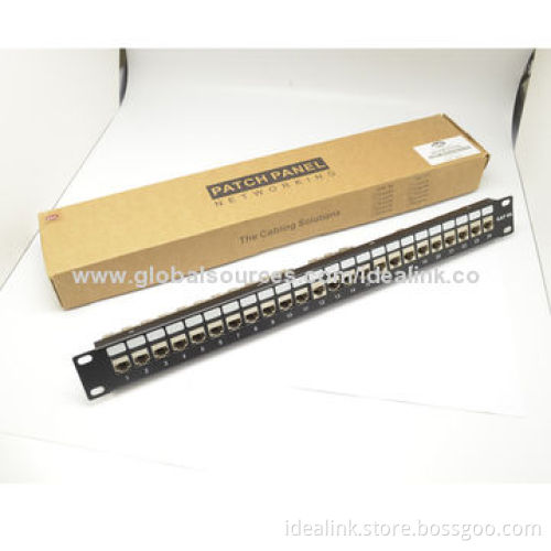 Shielded Patch Panel, 24 Ports, Connect to RJ45 Connectors Directly